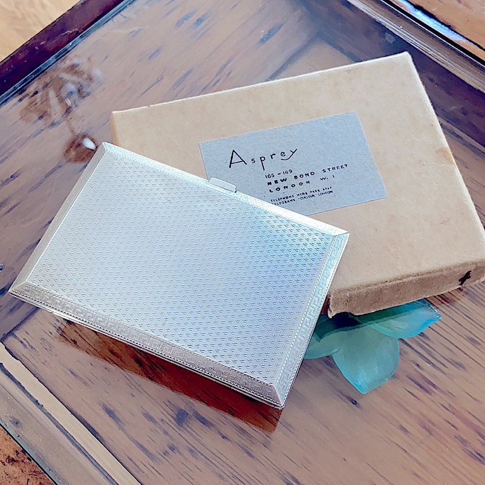 Asprey sterling case with original box